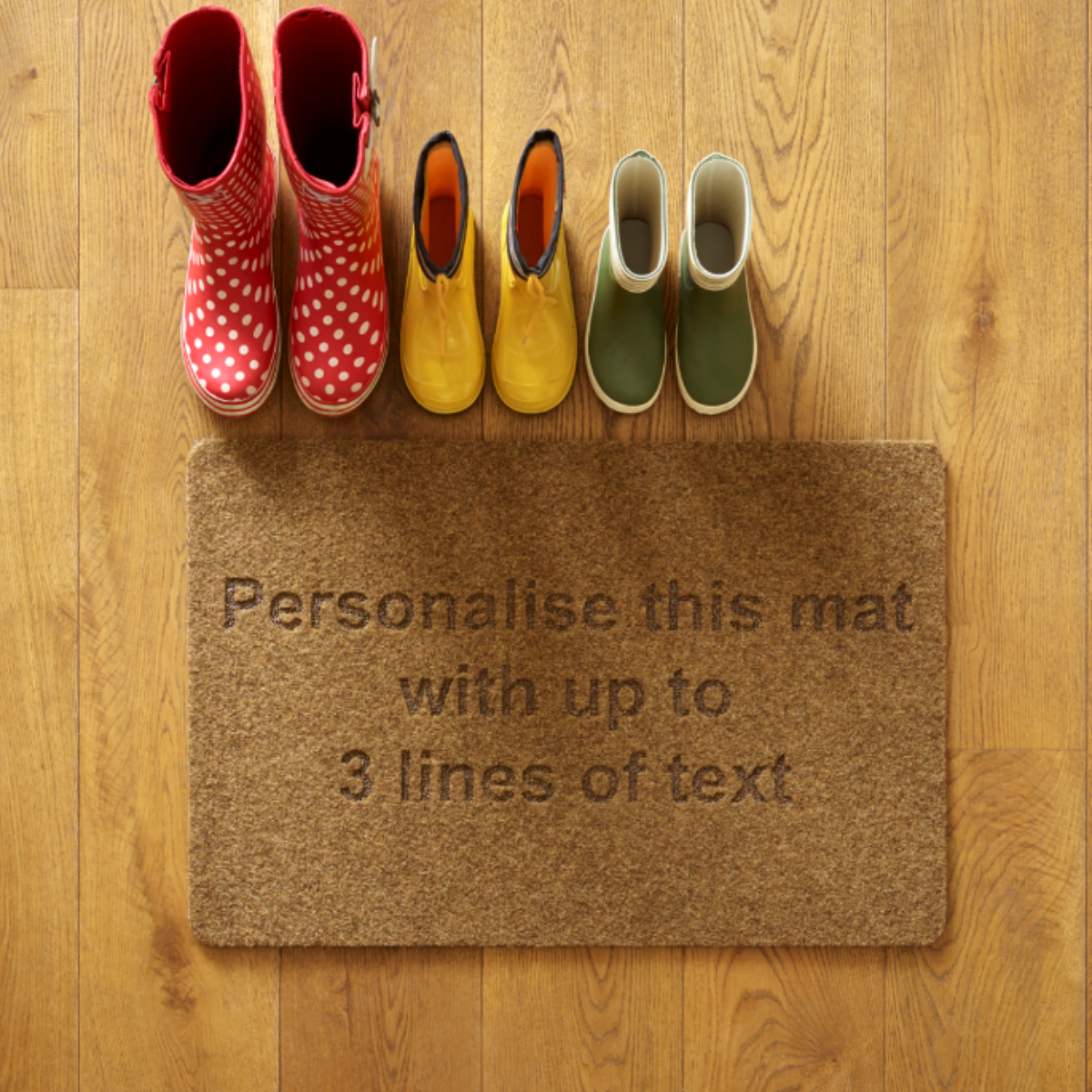 Pesonalise this mat with up to 3 lines of text - Turtle Mat Personalised Doormat