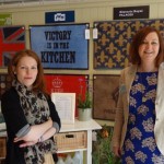 Becca and Sooz on the Turtle Mat stand