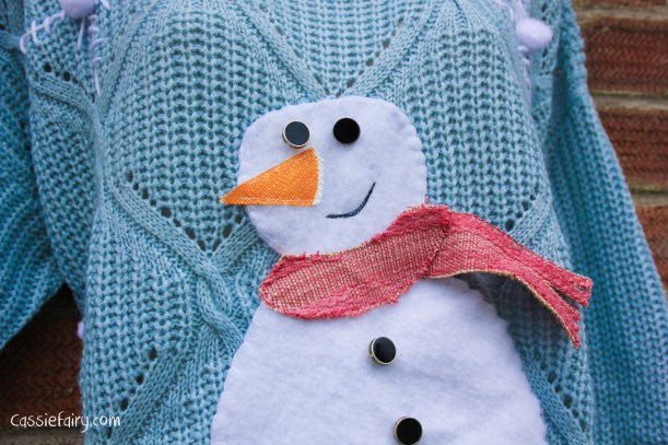 DIY-christmas-jumper-festive-snowman