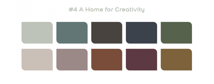 Dulux 2020 Palette 4 - A Home for Creativity