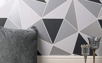 Dunelm Geo Silver Wallpaper