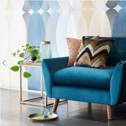 Teal armchair - Dunelm