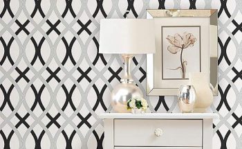 Dunelm monochrome lattice wallpaper