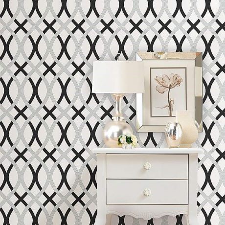 Dunelm monochrome lattice wallpaper