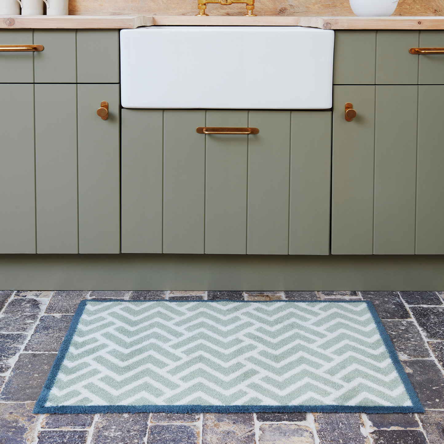 Herringbone Green